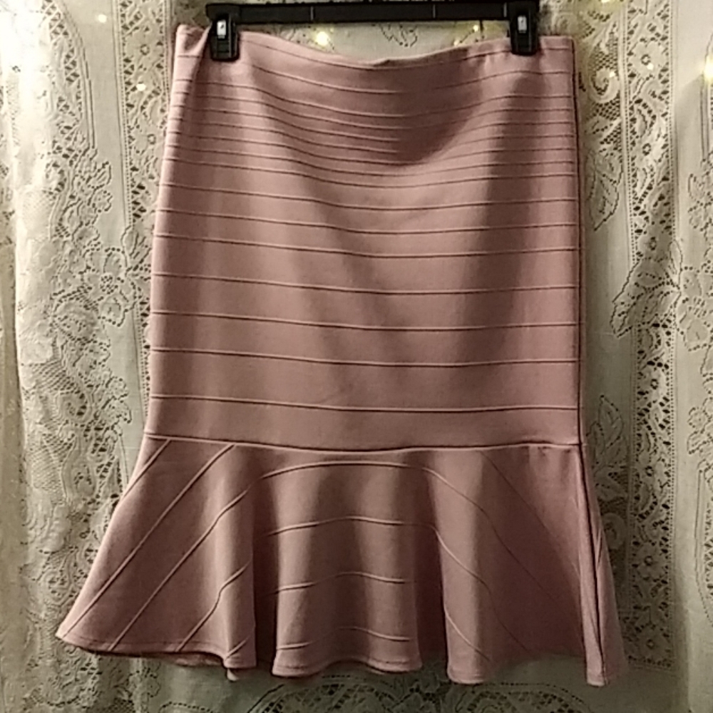 Olivia Blu Blush Pencil Skirt